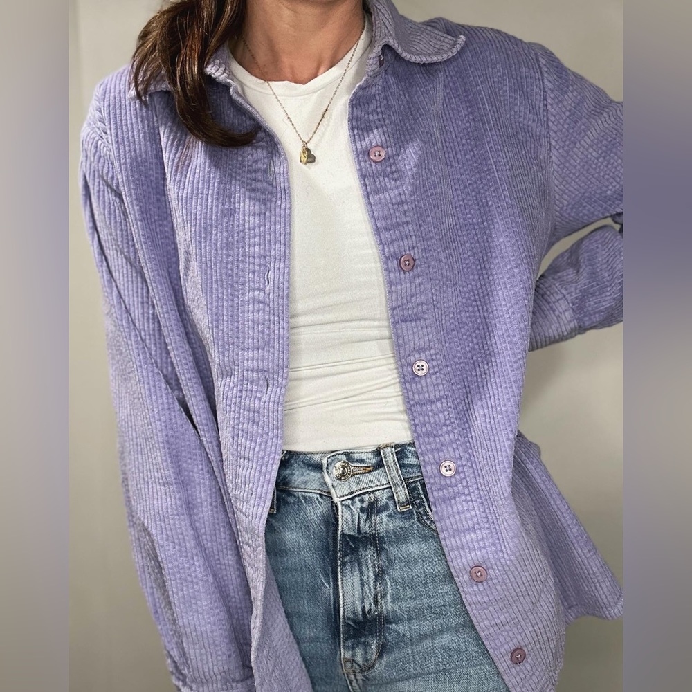 Vintage chunky corduroy button up shirt